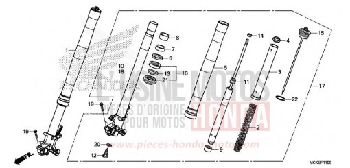 GABEL, VORNE CRF1000D2K de 2019